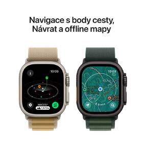 Chytré hodinky Apple GPS + Cellular 49mm pouzdro z černého titanu - tmavě zelený alpský tah - M 

 obrázek produktu 5 z 8