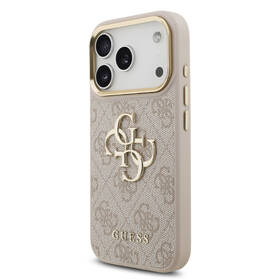 Kryt na mobil Guess PU Leather 4G Metal Logo Gold Frame MagSafe na Apple iPhone 17 Pro růžový

 obrázek produktu 2 z 7