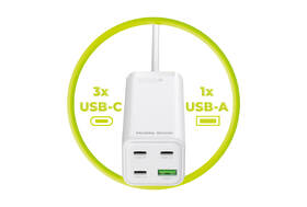 Nabíječka do sítě Mobile Origin Compact MultiHub GaN 100W 3x USB-C + USB-A bílá

 obrázek produktu 10 z 17