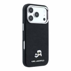 Kryt na mobil Karl Lagerfeld PU Grained Semi Wrap K&CH Heads Magsafe na Apple iPhone 18 Pro černý

 obrázek produktu 4 z 6