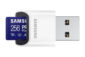 Paměťová karta Samsung 256GB UHS-I U3 (180R/130W) + USB adaptér 
