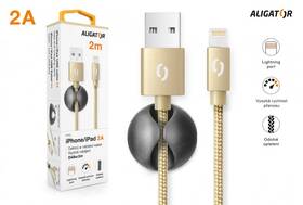 Kabel Aligator Premium USB/Lightning, 2m zlatý

 obrázek produktu 6 z 7