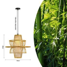 Závěsné svítidlo IMMAX BOHO PINCHOS, D45cm, E27, bambusové dřevo černé/hnědé

 obrázek produktu 2 z 4