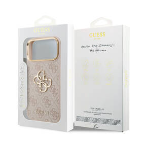 Kryt na mobil Guess PU Leather 4G Metal Logo Gold Frame MagSafe na Apple iPhone 17 Pro Max růžový

 obrázek produktu 7 z 7