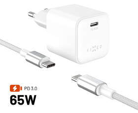 Napájecí adaptér FIXED Mini 65W GaN, USB-C, PD bílý

 obrázek produktu 1 z 10