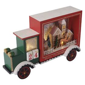 LED dekorace EMOS 12 LED dřevěné auto, 20 × 30,5 cm, 2x AA, vnitřní, teplá bílá 

 obrázek produktu 1 z 6