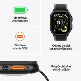 Chytré hodinky Apple GPS + Cellular 49mm přírodní titan - ocelově modrý oceánský řemínek 

 obrázek produktu 7 z 11
