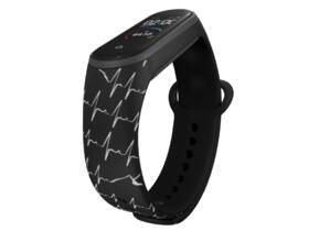 Řemínek Mi-Band na Xiaomi Mi Band 3/4 - motiv Horalovo srdce, černý 

 obrázek produktu 2 z 3