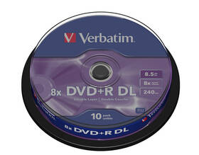 Disk Verbatim DVD+R DualLayer, 8.5GB, 8x, 10cake 

 obrázek produktu 3 z 3
