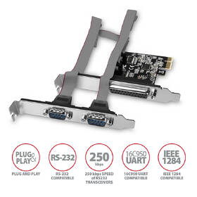 Řadič Axagon PCEA-PSN - 1x LPT + 2x RS232 

 obrázek produktu 2 z 3