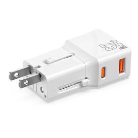 Cestovní adaptér Mobile Origin Travel adapter 25W, EU/US/UK/AU bílý

 obrázek produktu 2 z 7