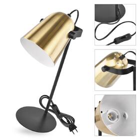 Stolní LED lampička EMOS Nina, max. 25 W, žárovka E27, IP20 zlatá

 obrázek produktu 7 z 7