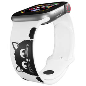 Řemínek Mi-Band na Apple Watch 42/44/45/49 mm - motiv Mourek, bílý 

 obrázek produktu 2 z 3