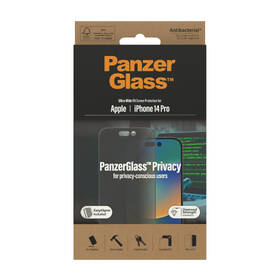 Tvrzené sklo PanzerGlass Privacy na Apple iPhone 14 Pro s instalačním rámečkem 

 obrázek produktu 5 z 7