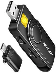 Čtečka eObčanek Axagon USB-A + USB-C PocketReader 4-slot + SD/microSD/SIM černá

 obrázek produktu 7 z 8