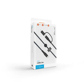 Kabel FIXED USB-C/USB-C a Lightning, PD, 60W, MFi, 3m šedý

 obrázek produktu 8 z 8