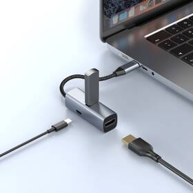USB Hub Mobile Origin 3in1 CompactHub HB1 šedý

 obrázek produktu 3 z 10