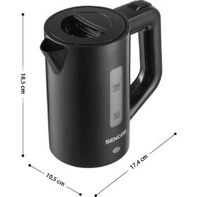 Rychlovarná konvice Sencor SWK 155BK 0,5 l černá

 obrázek produktu 2 z 8