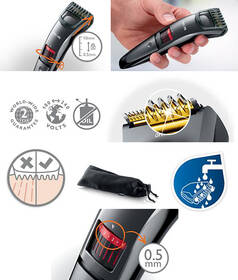 Zastřihovač vousů Philips QT4015/16 šedá barva

