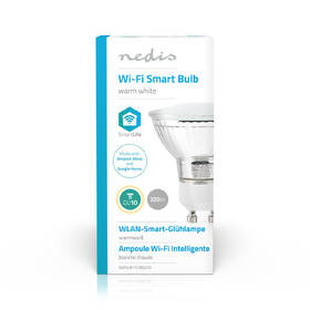 Chytrá žárovka Nedis bodová, Wi-Fi, 4.5W, 330lm, GU10, teplá bílá 

 obrázek produktu 2 z 2