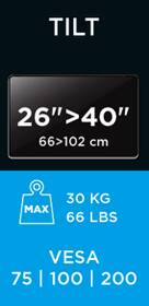 Držák TV Meliconi SlimStyle Plus 200ST, polohovatelný pro ůhlopříčky 26" do 40", nosnost 30 kg černý

 obrázek produktu 6 z 7
