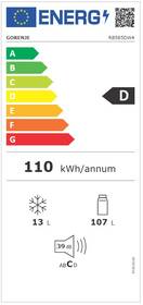 Chladnička Gorenje RB585DW4 bílá barva
