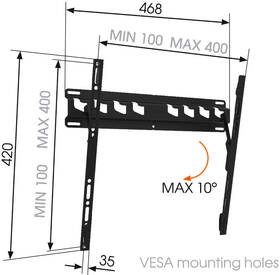 Držák TV Vogel’s MA3010 výklopný, pro úhlopříčky 32" až 65", nosnost 40 kg 

 obrázek produktu 1 z 9