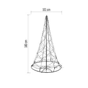 LED dekorace EMOS svítící stromek, 180 cm, 480LED, IP44, venkovní i vnitřní, teplá bílá 

 obrázek produktu 3 z 8
