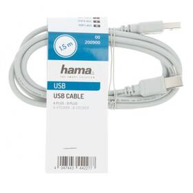 Kabel Hama USB 2.0 typ A-B, 1,5 m šedý

 obrázek produktu 1 z 2