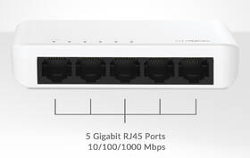Switch Strong SW5000P 5-Port Gigabit bílý/plast

 obrázek produktu 5 z 11