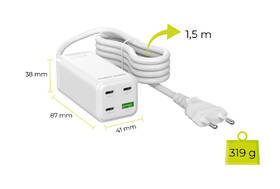 Nabíječka do sítě Mobile Origin Compact MultiHub GaN 100W 3x USB-C + USB-A bílá

 obrázek produktu 15 z 17