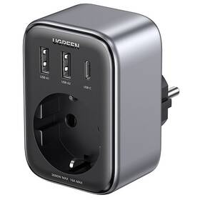 Nabíječka do sítě UGREEN 1x AC, 2x USB, 1x USB-C, 30W šedá

 obrázek produktu 1 z 9
