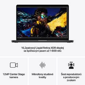 Notebook Apple CTO 16" s nanotexturou M4 Max 16× CPU 40× GPU, 128 GB, 1 TB - vesmírně černý CZ 
