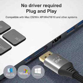 Kabel PremiumCord DisplayPort 1.4, 32,4 Gbit/s, 8K, 3 m černý

 obrázek produktu 10 z 19