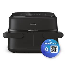 Fritéza horkovzdušná Philips Airfryer 1000 Series Dual basket 7,1 l, NA150/00 černá barva
