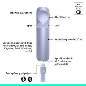 Prezentér Logitech SPOTLIGHT 2 fialový

 obrázek produktu 5 z 13