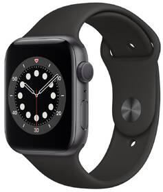 Chytré hodinky Apple GPS 44mm pouzdro z vesmírně šedého hliníku - černý sportovní náramek 

 obrázek produktu 1 z 2