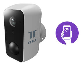 IP kamera Tesla Smart Camera PIR Battery bílá barva
