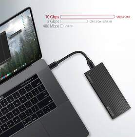 Externí rámeček Axagon THIN RIB box, USB-C 3.2 Gen 2 - M.2 NVMe SSD černý

 obrázek produktu 3 z 7