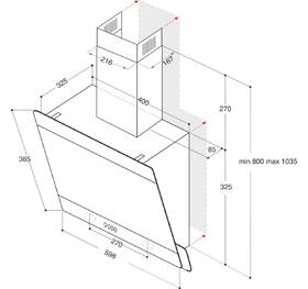 Odsavač par Whirlpool WHVP 65F LM K černá barva

