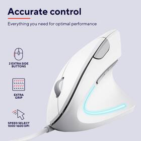 Myš Trust Verto Ergonomic bílá

 obrázek produktu 6 z 10
