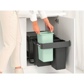 Odpadkový koš na tříděný odpad Brabantia Sort&Go, dark grey 

 obrázek produktu 11 z 15