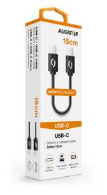 Kabel Aligator Power USB-C/USB-C, 15cm černá barva
