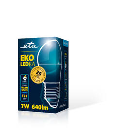 Žárovka LED ETA EKO LEDka mini globe 7W, E27, teplá bílá 

 obrázek produktu 3 z 3