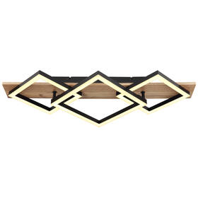 Stropní svítidlo GLOBO Beatrix 24 W černé/dřevo

 obrázek produktu 2 z 6
