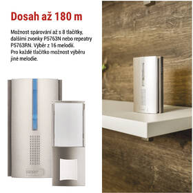Doplňkový gong EMOS prodlužovač signálu pro P5760N a P5763N na 3× AA stříbrný

 obrázek produktu 10 z 12
