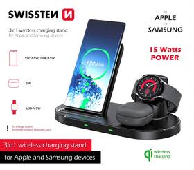Bezdrátová nabíječka Swissten 3v1 station pro Apple a Samsung černá

 obrázek produktu 2 z 4