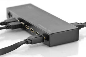 HDMI rozbočovač Digitus 8 port, podpora 4K černá barva
