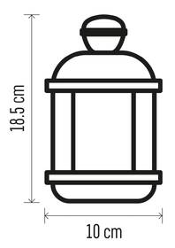 LED dekorace EMOS 1 LED lucerna černá, 18,5 cm, 1x CR2032, vnitřní, vintage 

 obrázek produktu 4 z 6