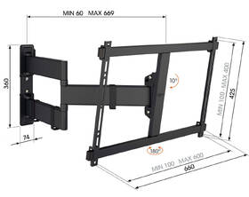 Držák TV Vogel’s TVM 3843 polohovatelný, pro úhlopříčky 50" až 100", nosnost 55 kg černý

 obrázek produktu 1 z 9